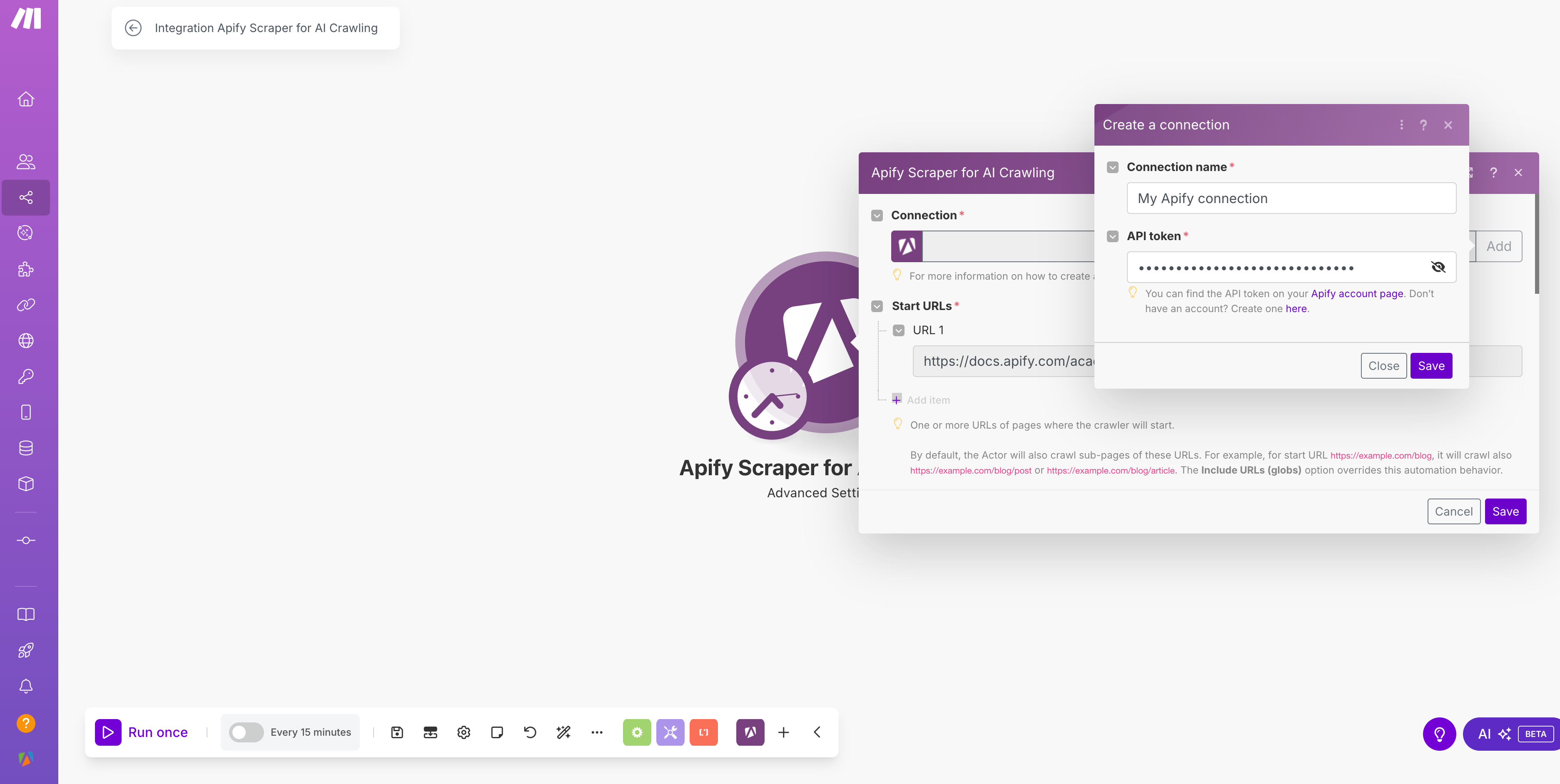 Make API token